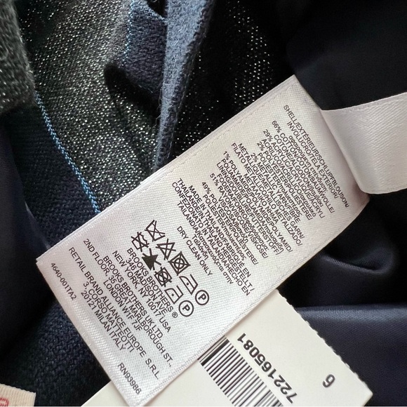 Delete Brooks Brothers Red Fleece Striped Metallic Sleeveless Knee Length Dress - Picture 5 of 11